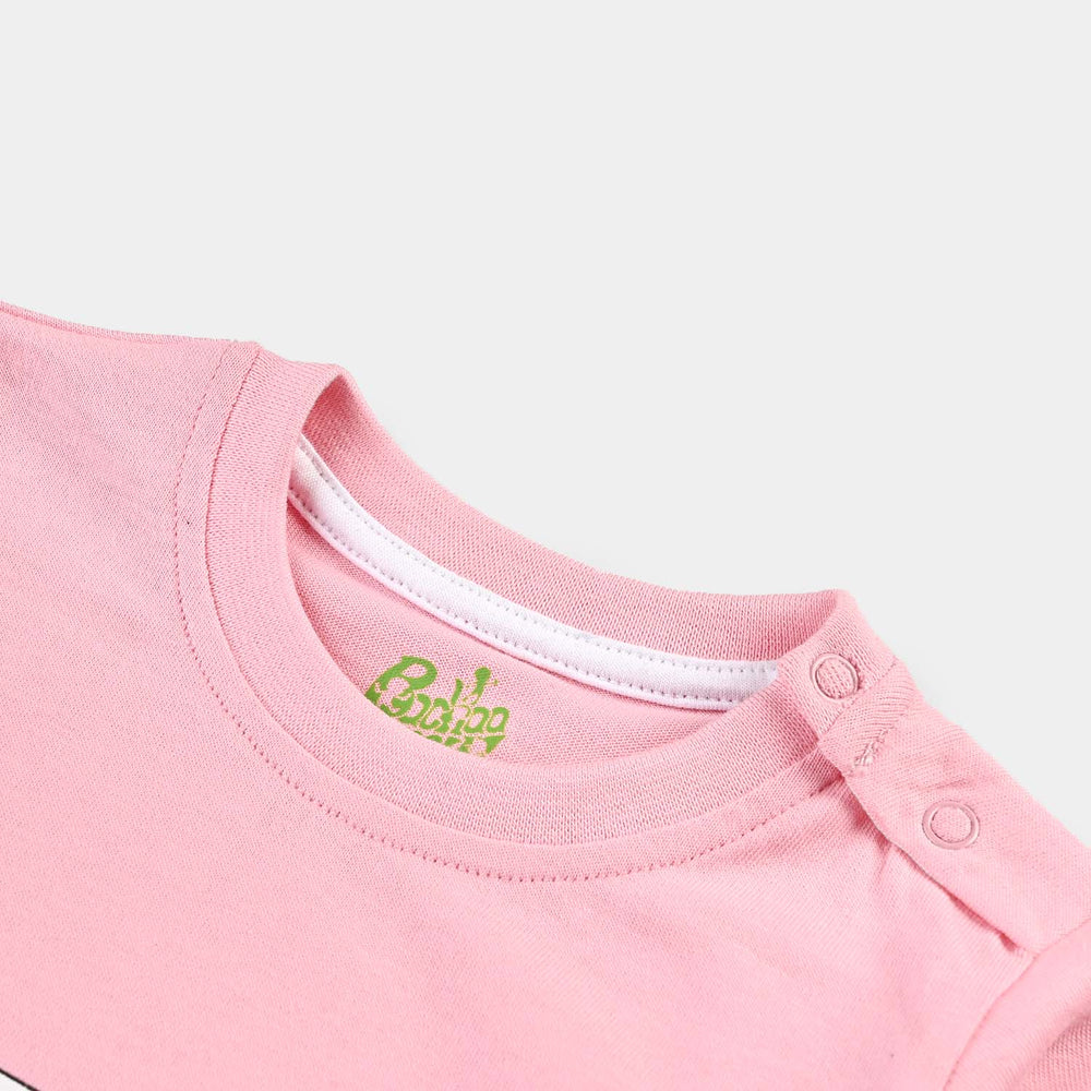 Infant Girls Cotton Jersey T-Shirt Friends-C.Pink