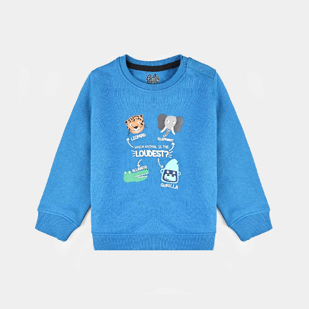 Infant Boys Cotton Terry Sweatshirt Loudest-Blue