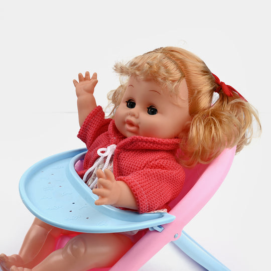 Baby Doll High Chair Playset | Baby Care Roleplay For Girls