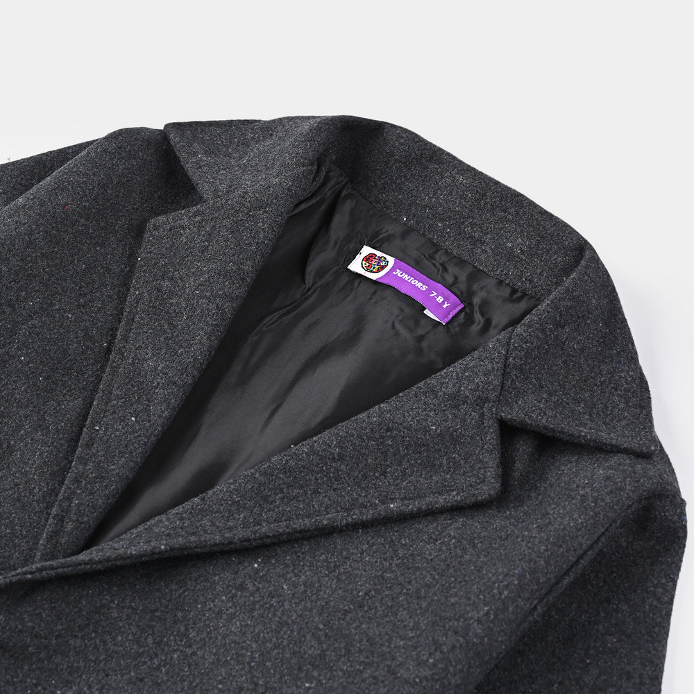 Boys Woven Trench Coat-GREY