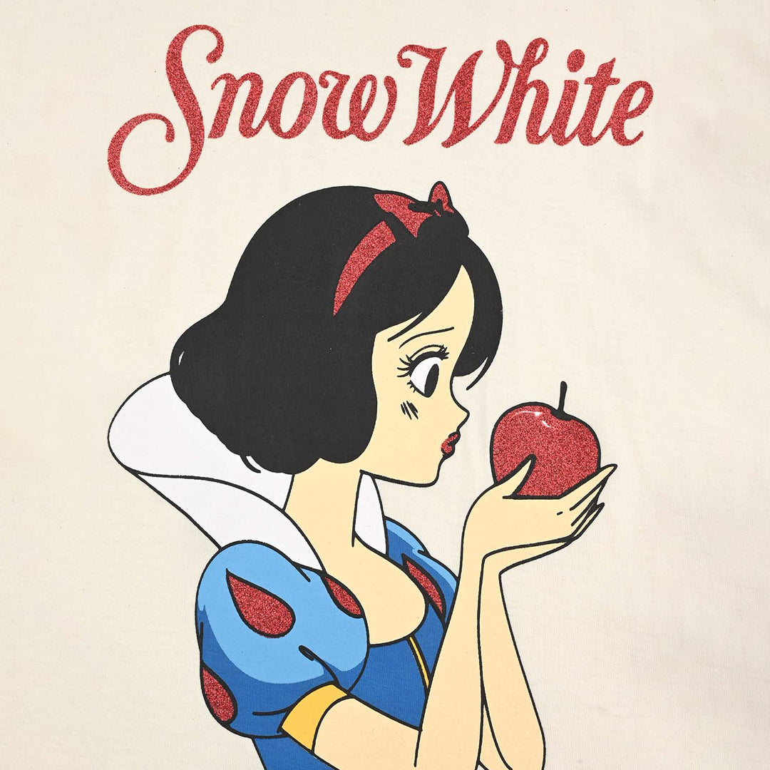 Girls Cotton Jersey T-Shirt - Off White