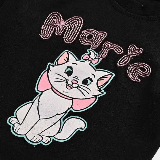 Infant Girls Cotton Jersey T-Shirt (Marie) - Black