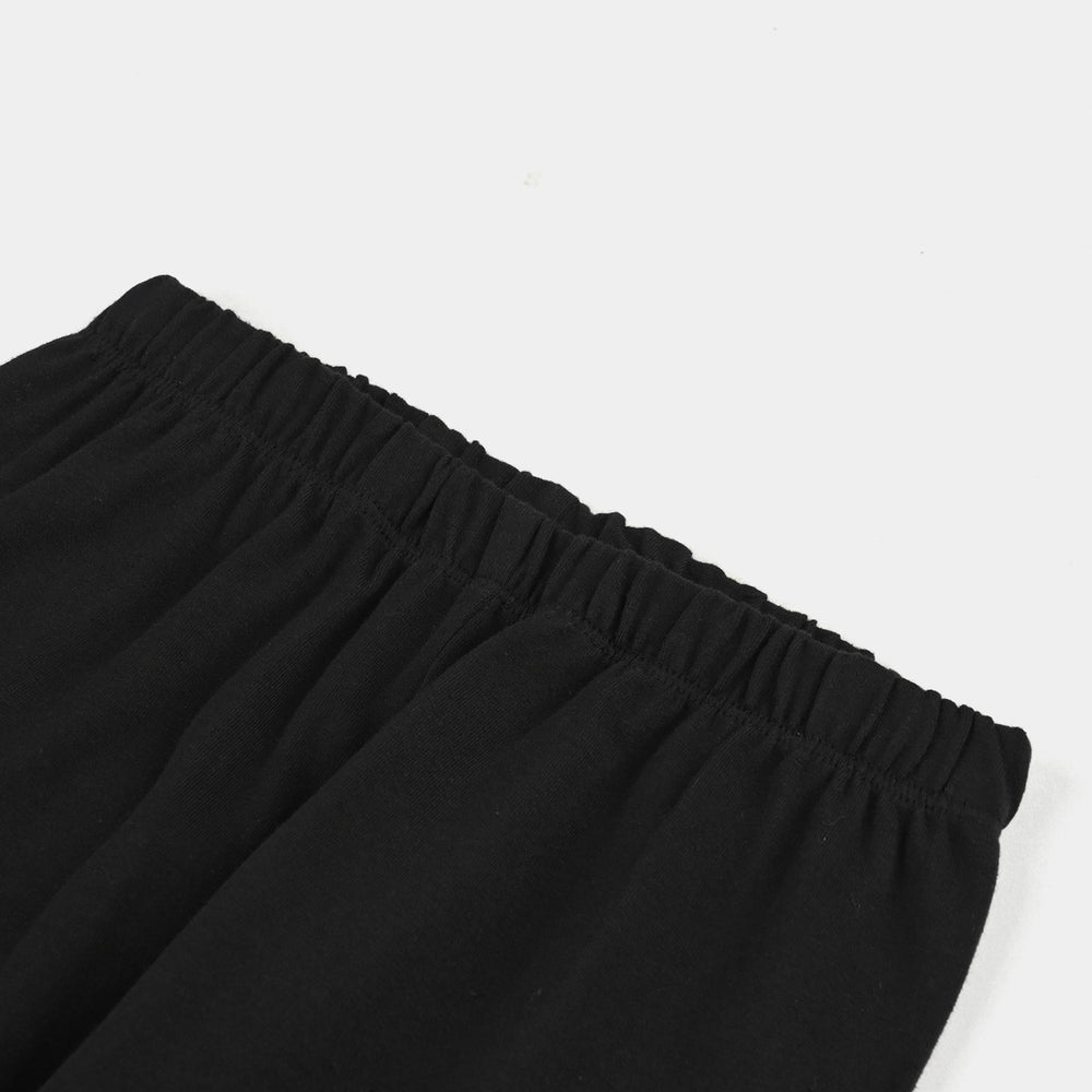 Girls Lycra Jersey Tights Basic-Black