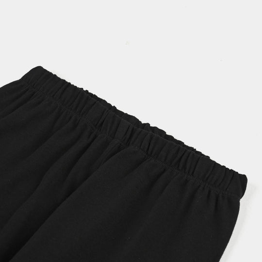 Girls Lycra Jersey Tights Basic-Black