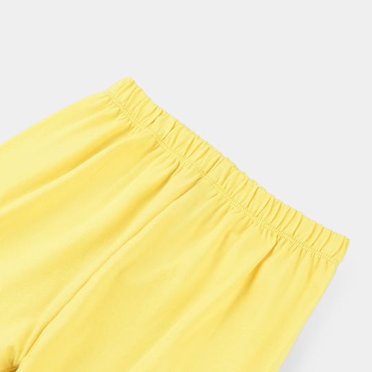Girls Lycra Jersey Tights Basic-Drop Lemon