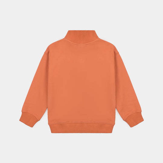 Boys Cotton Terry Sweatshirt Future Edition-Orange