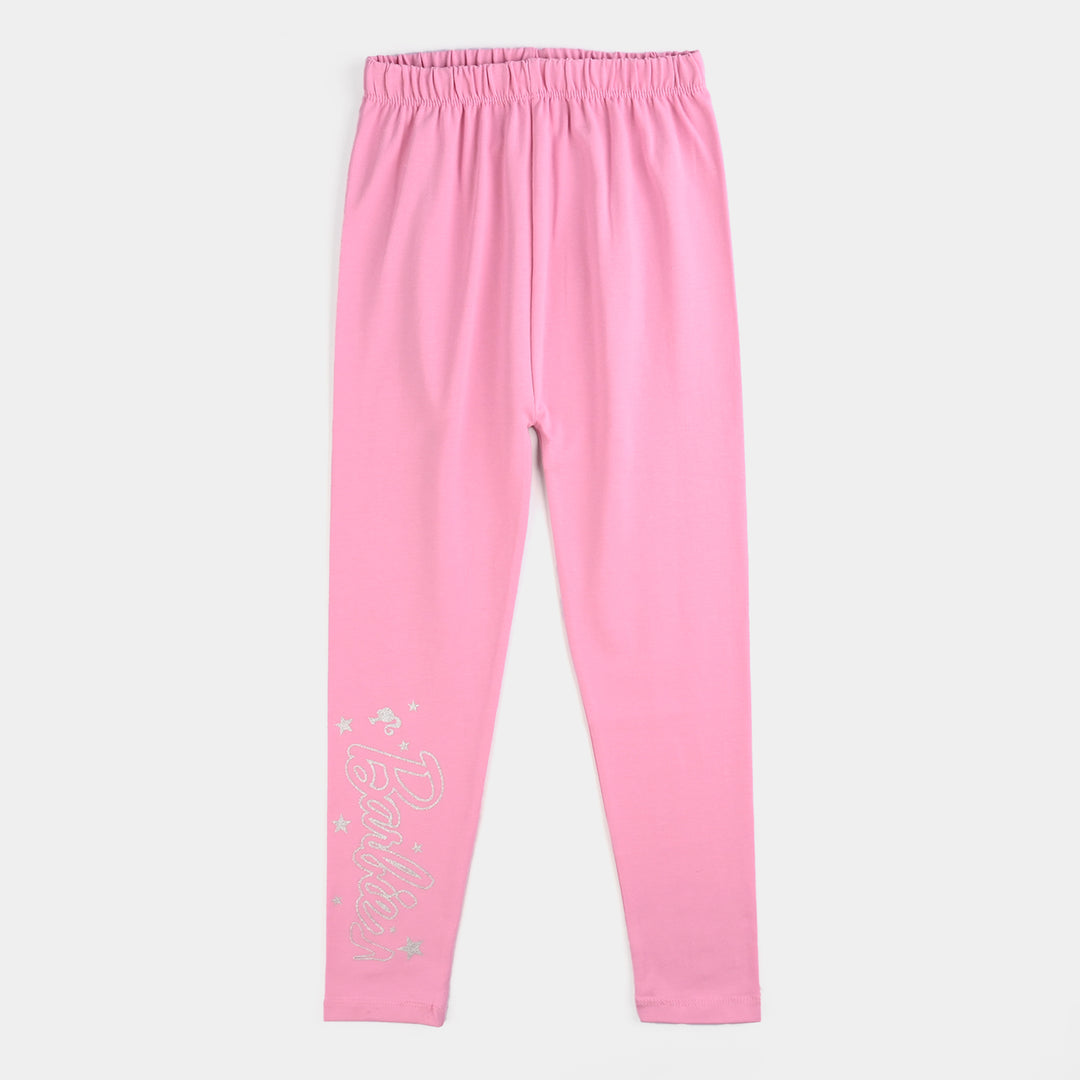 Girls Lycra Jersey Tights-Pink