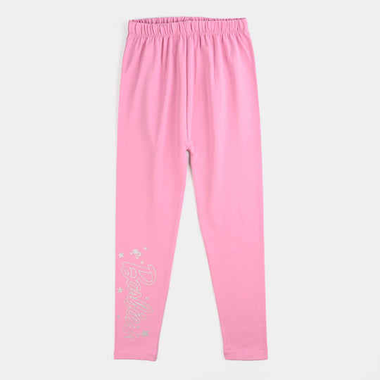 Girls Lycra Jersey Tights-Pink