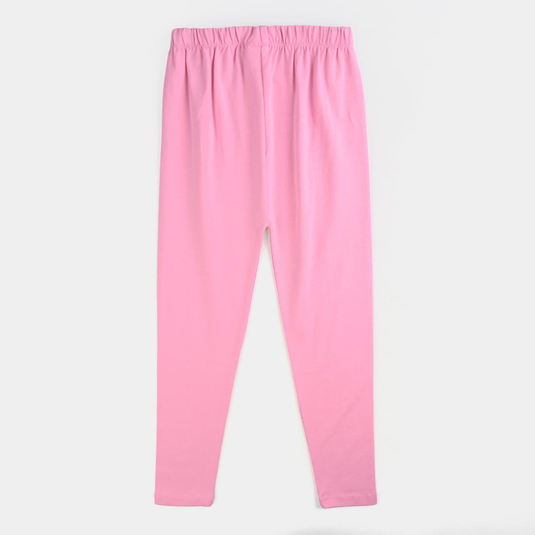 Girls Lycra Jersey Tights-Pink