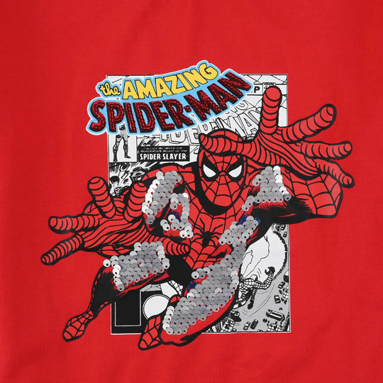 Boys Lycra Jersey T-Shirt Character -RED