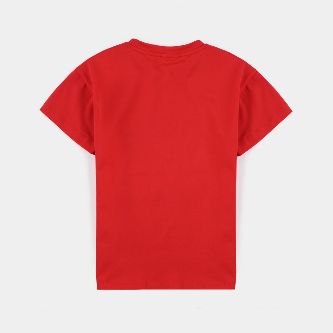Boys Lycra Jersey T-Shirt Character -RED