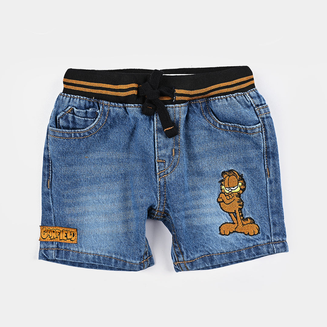 Infant Boys Denim Short Character-Mid Blue