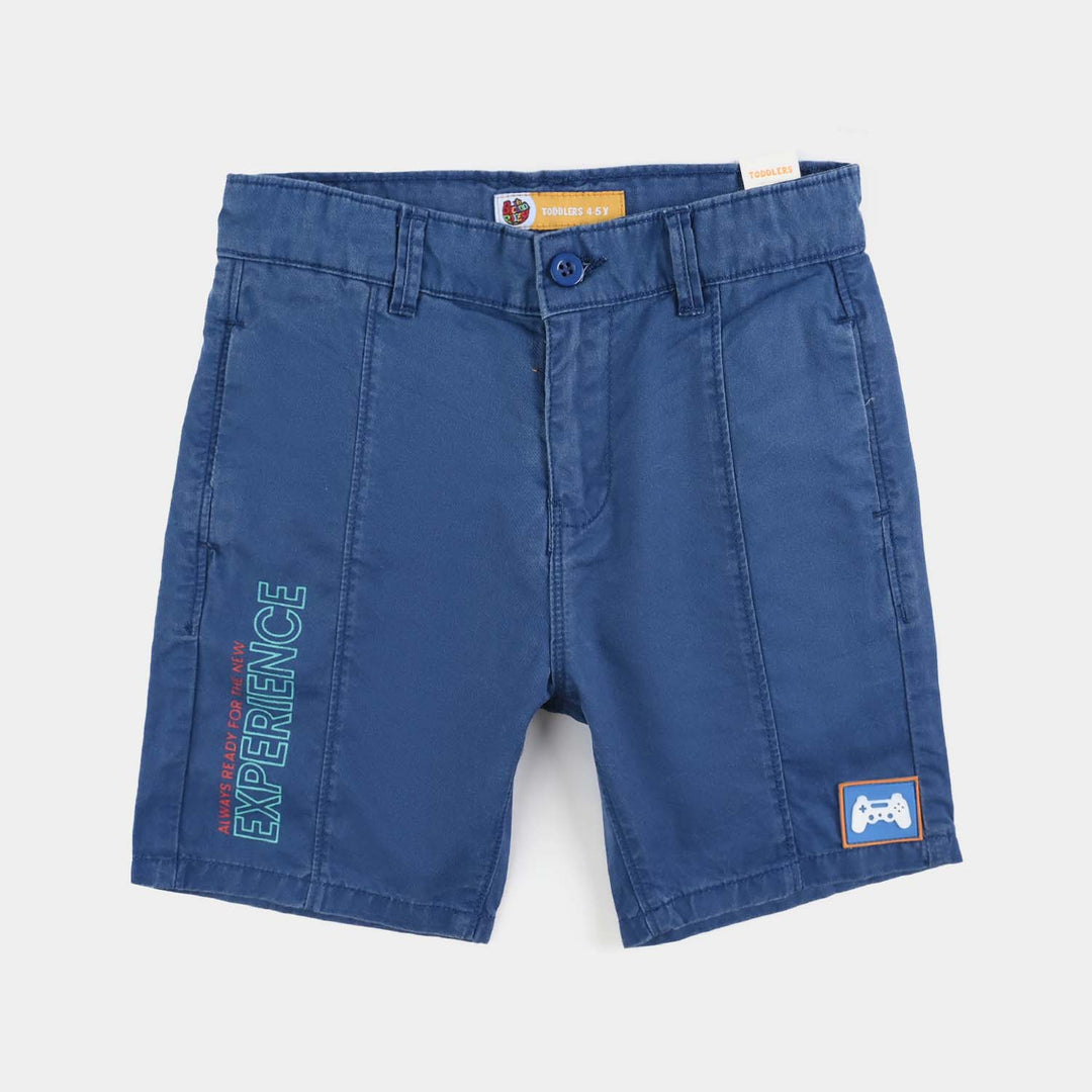 Boys Cotton Twill Short Game Zone-Blue