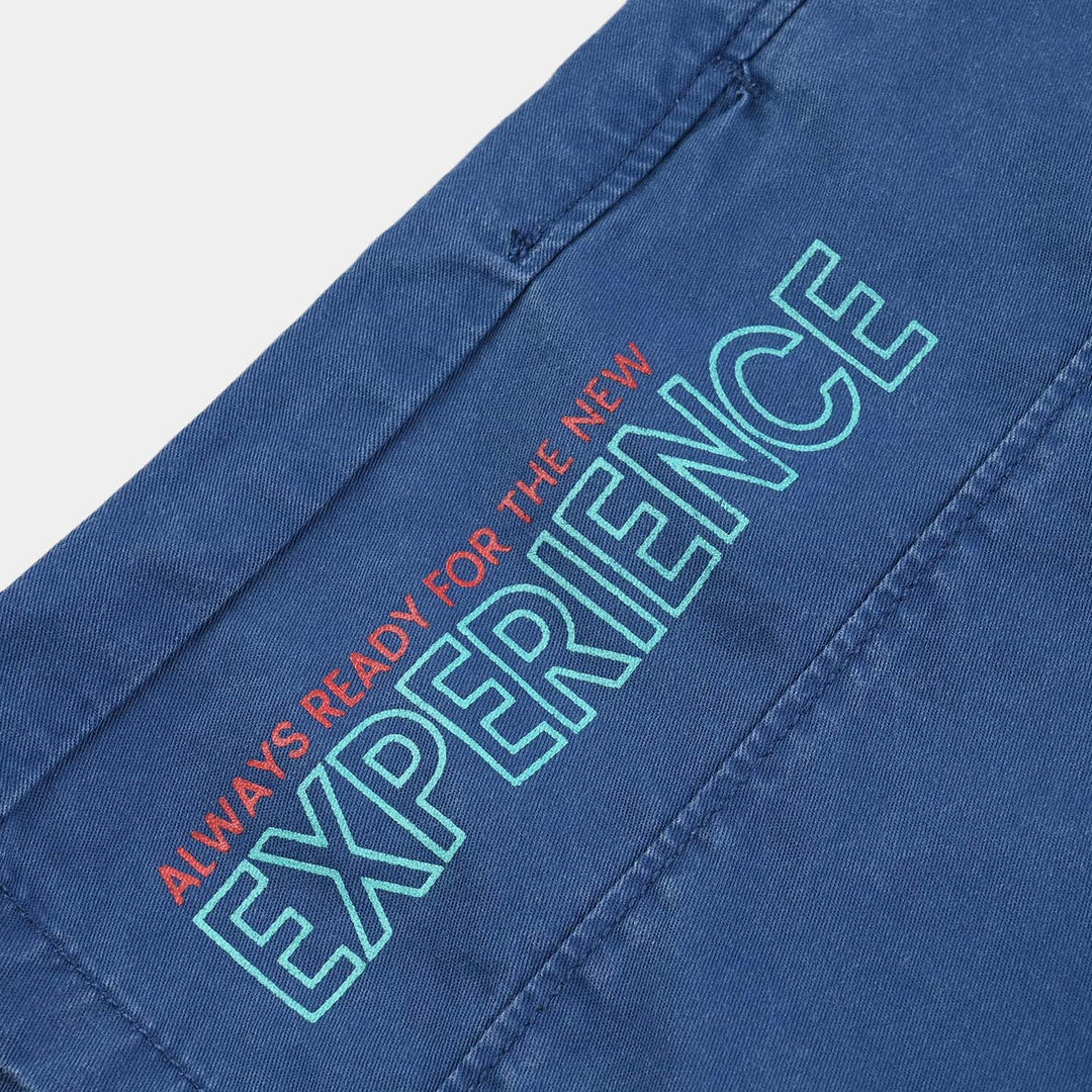 Boys Cotton Twill Short Game Zone-Blue