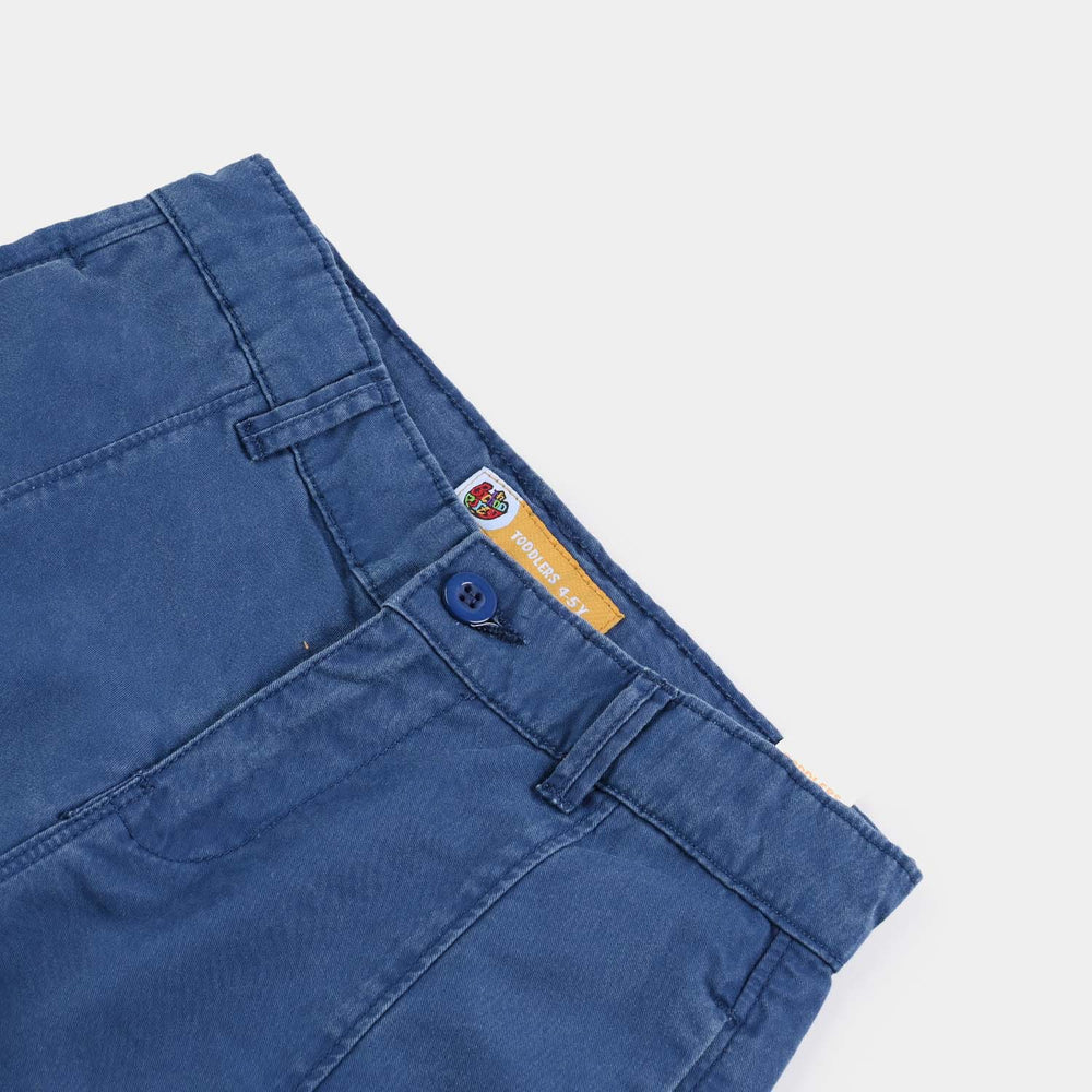 Boys Cotton Twill Short Game Zone-Blue