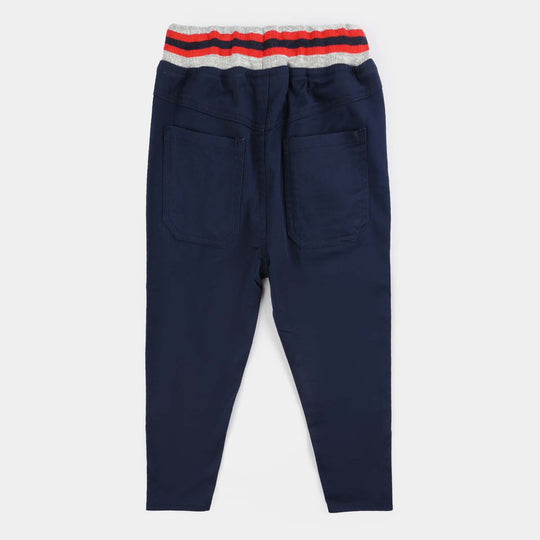 Boys Cotton Twill Pant Spidey-Navy Blue