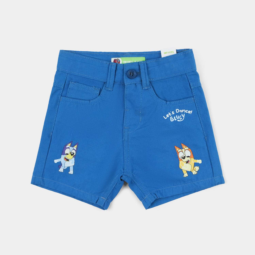 Infant Boys Cotton Twill Short Bluey-Blue