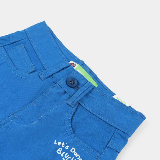 Infant Boys Cotton Twill Shorts (Thrill Seeker) - Blue