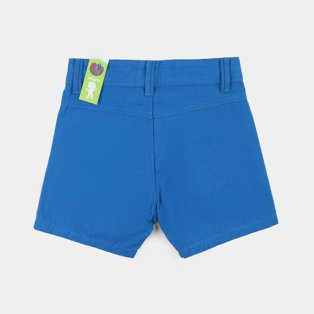 Infant Boys Cotton Twill Shorts (Thrill Seeker) - Blue