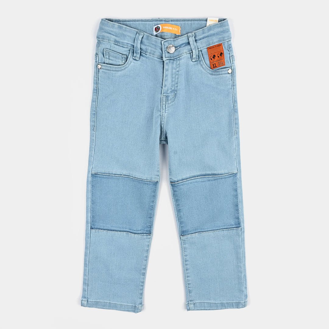 Boys Denim Stretch Pant Fresh Vibes-Ice Blue