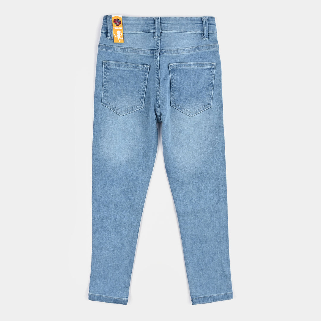 Girls Denim Stretch Pant Basic Skinny Fit-LIGHT BLUE