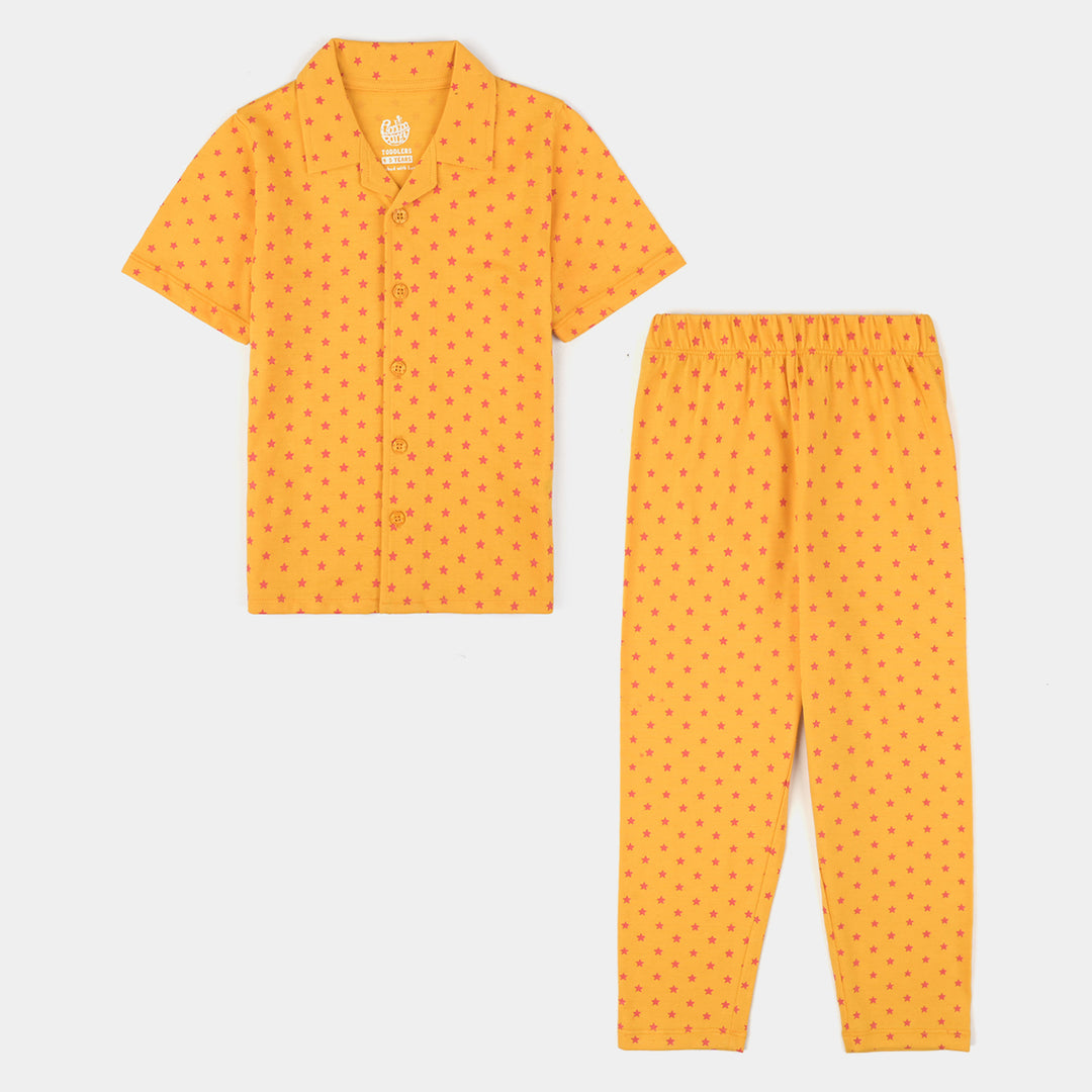 Boys Poly Cotton Jersey Night Wear - Citrus/Yellow