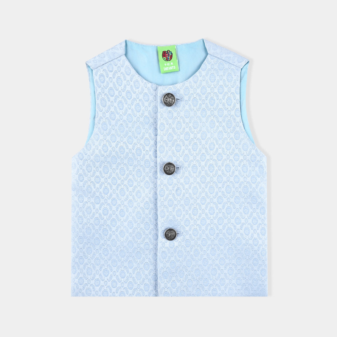 Infant Boys Poly Viscose Waistcoat - Light Blue