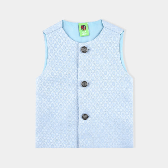 Infant Boys Poly Viscose Waistcoat - Light Blue