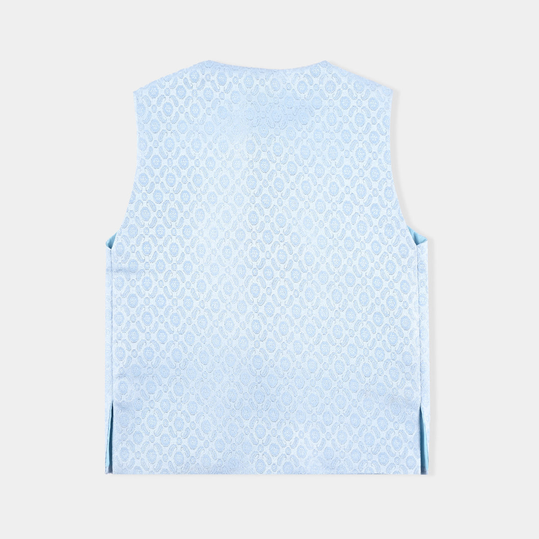 Infant Boys Poly Viscose Waistcoat - Light Blue