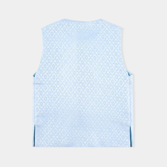 Infant Boys Poly Viscose Waistcoat - Light Blue