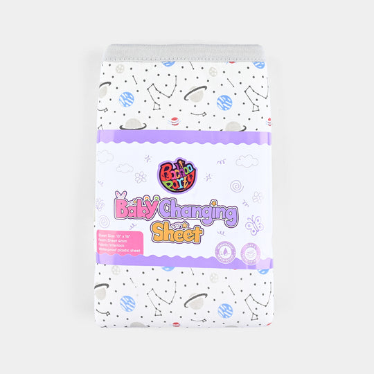 Baby Changing Sheet 13*16 Moon | Light Grey