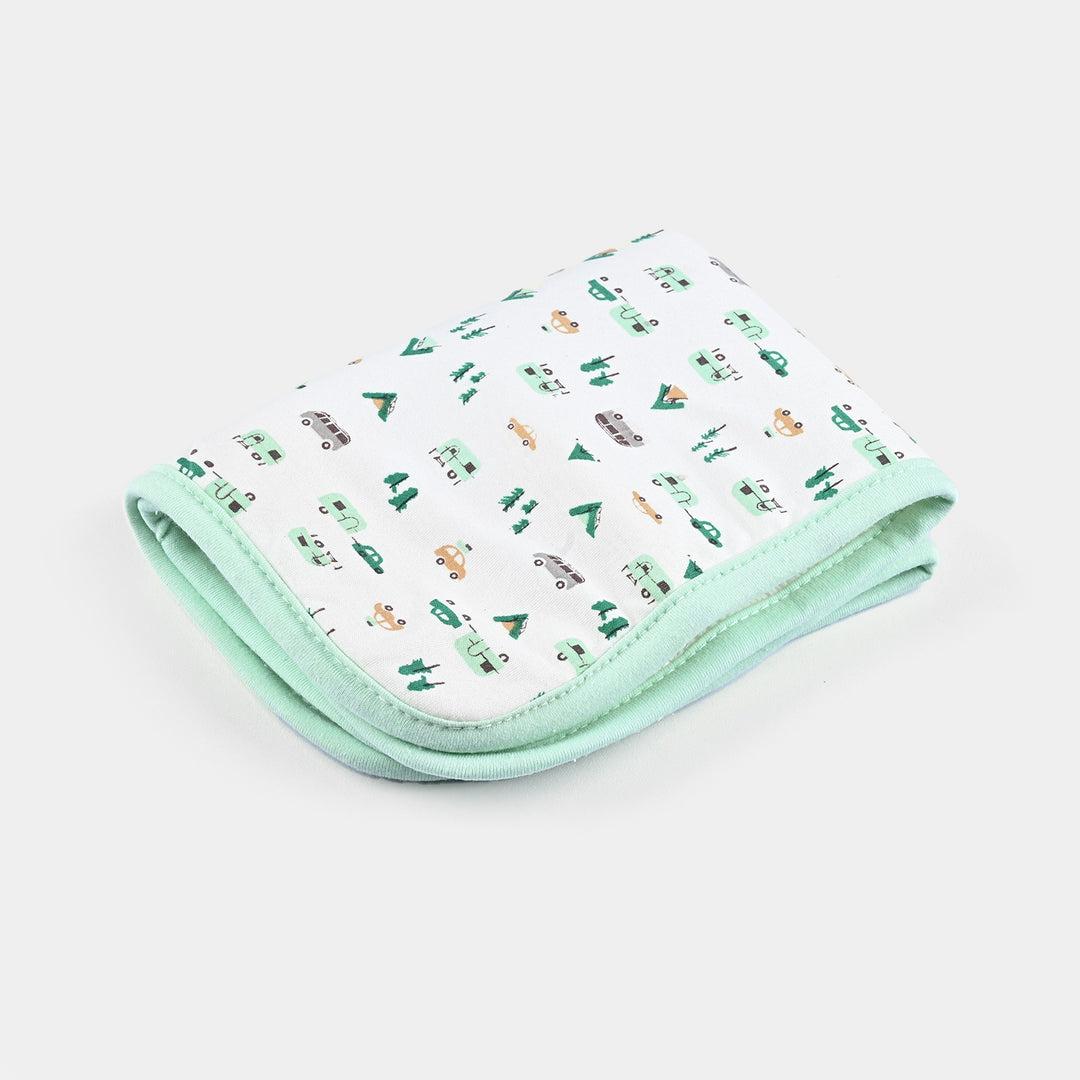 Baby Changing Sheet 13*16 Car |  Light Green