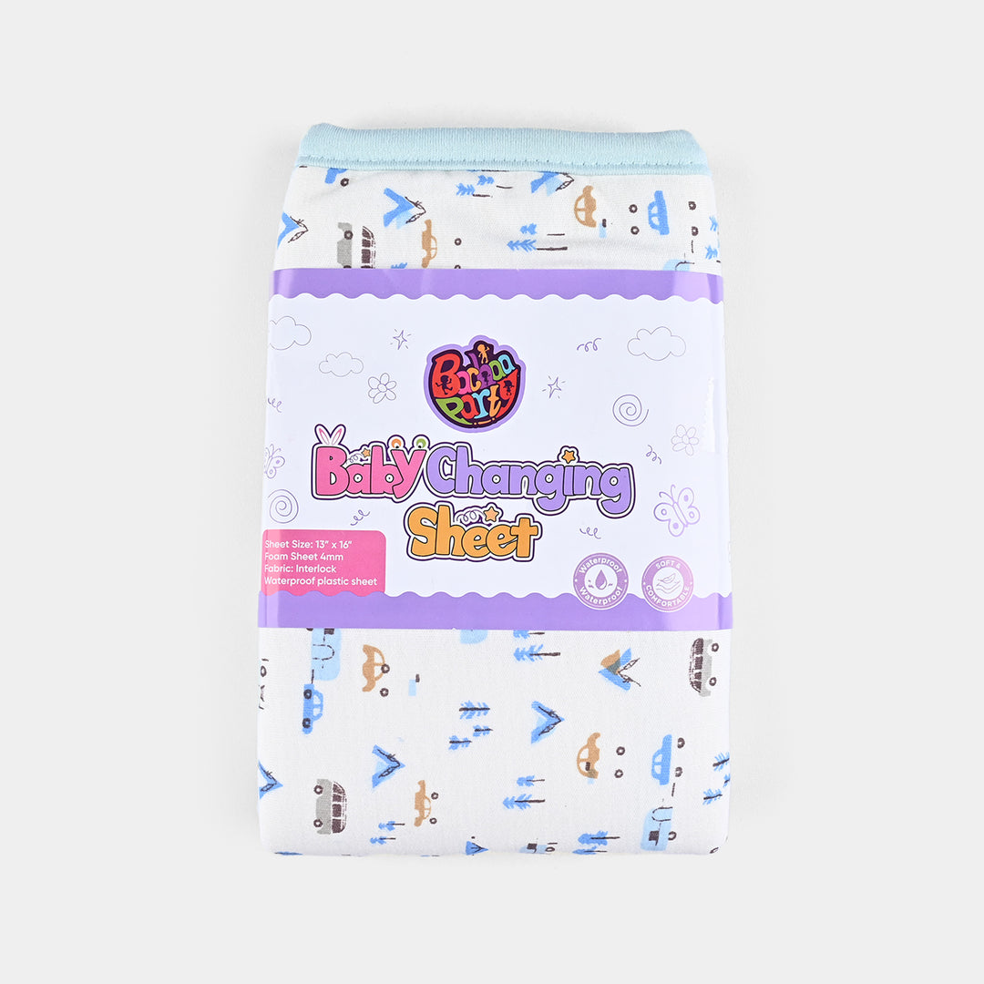 Baby Changing Sheet 13*16 Car |  Blue