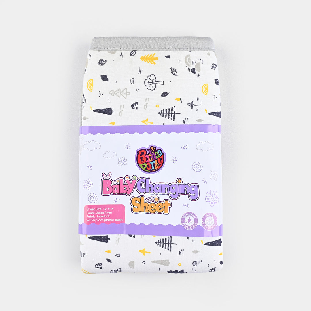 Baby Changing Sheet 13x16 Tree | Light Grey