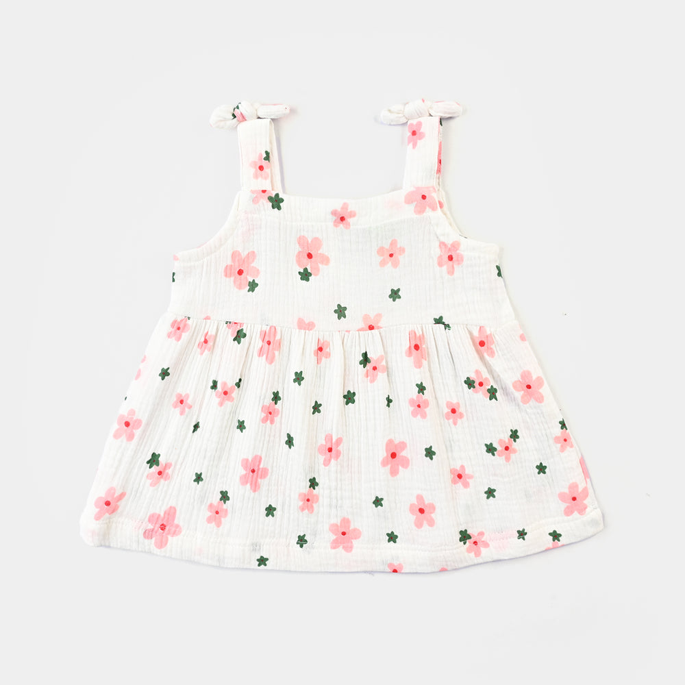 Infant Girls Seersucker 2-Piece Set (Crinkle Flower) - Multi