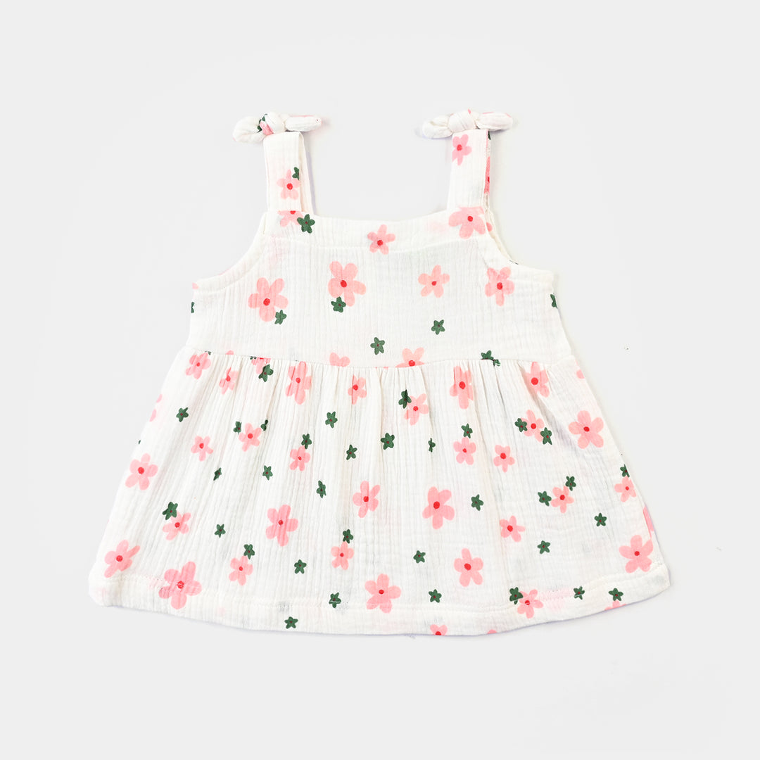 Infant Girls Seersucker 2-Piece Set (Crinkle Flower) - Multi