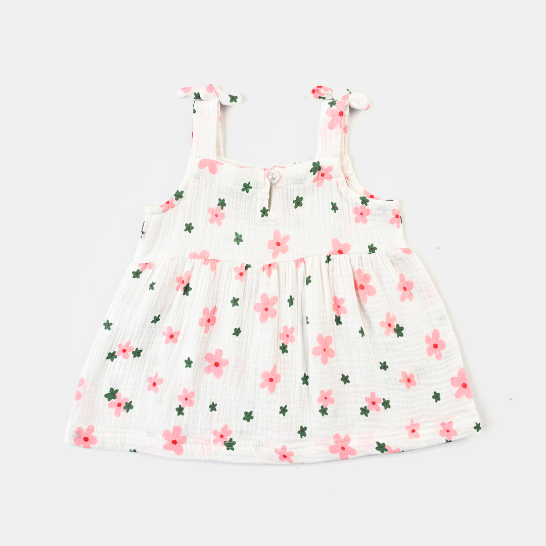 Infant Girls Seersucker 2-Piece Set (Crinkle Flower) - Multi