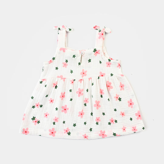 Infant Girls Seersucker 2-Piece Set (Crinkle Flower) - Multi
