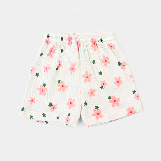 Infant Girls Seersucker 2-Piece Set (Crinkle Flower) - Multi