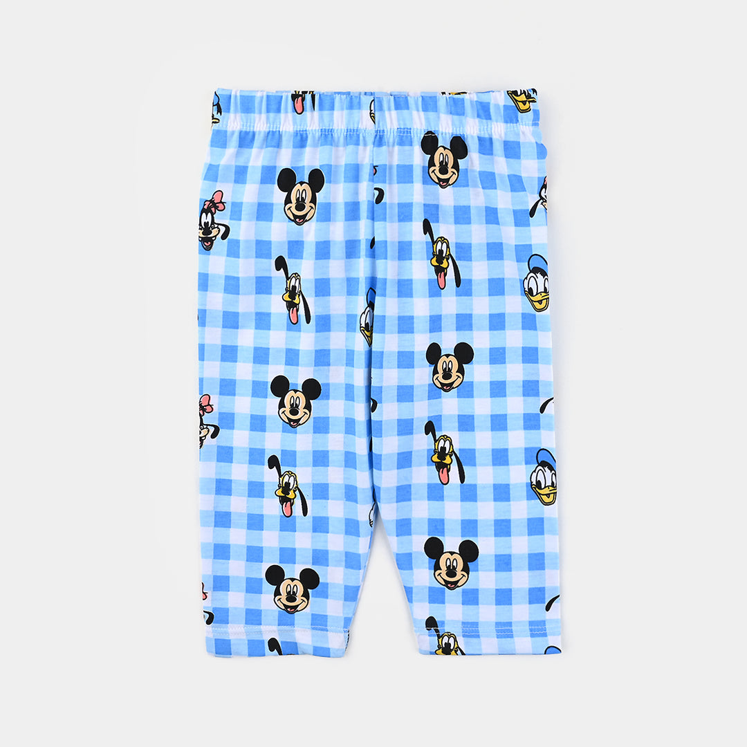 Infant Boys Poly cotton Jersey Night Suit All over Print - Blue