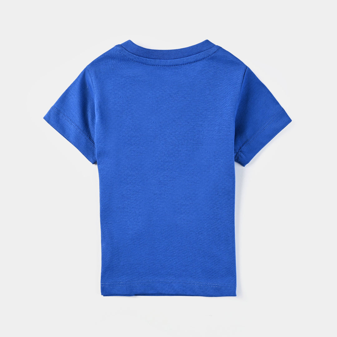 Infant Boys Poly Cotton Jersey Night Suit Wild About Sleep-C.Blue
