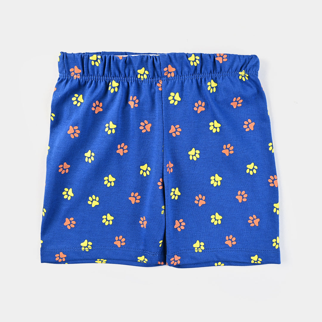 Infant Boys Poly Cotton Jersey Night Suit Wild About Sleep-C.Blue
