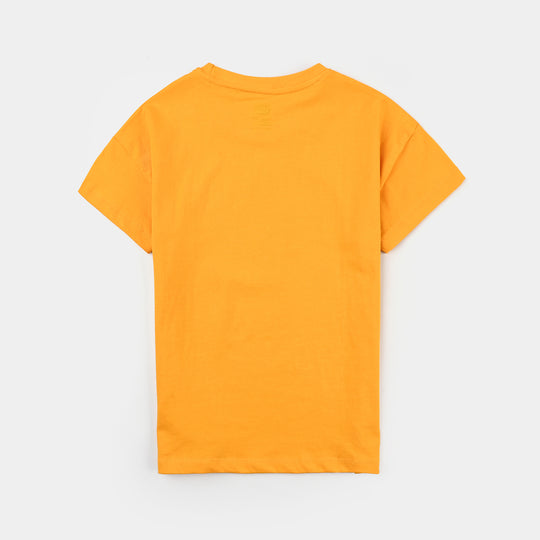 Boys Cotton Jersey T-Shirt - Citrus/Yellow
