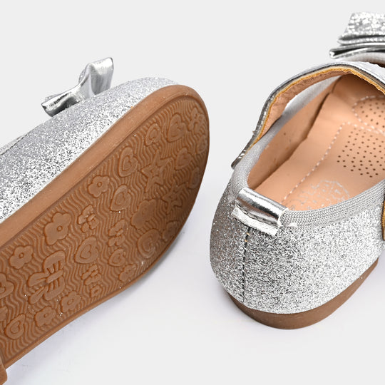 Girls Pumps 104-1-SILVER