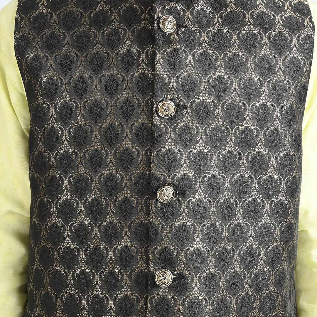 Boys Poly Viscose Waistcoat - Black