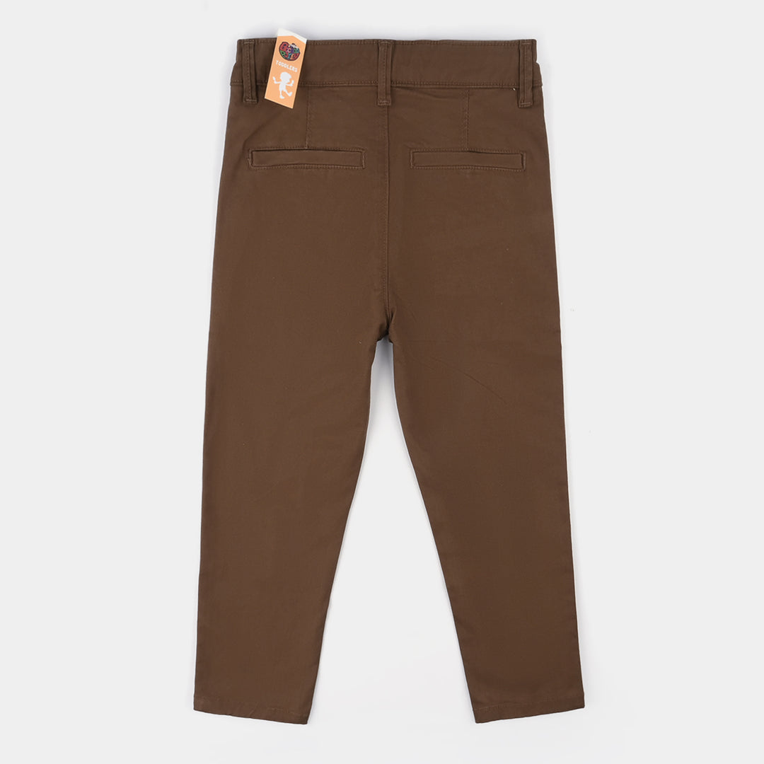 Boys Cotton Twill Pant Skate-BROWN