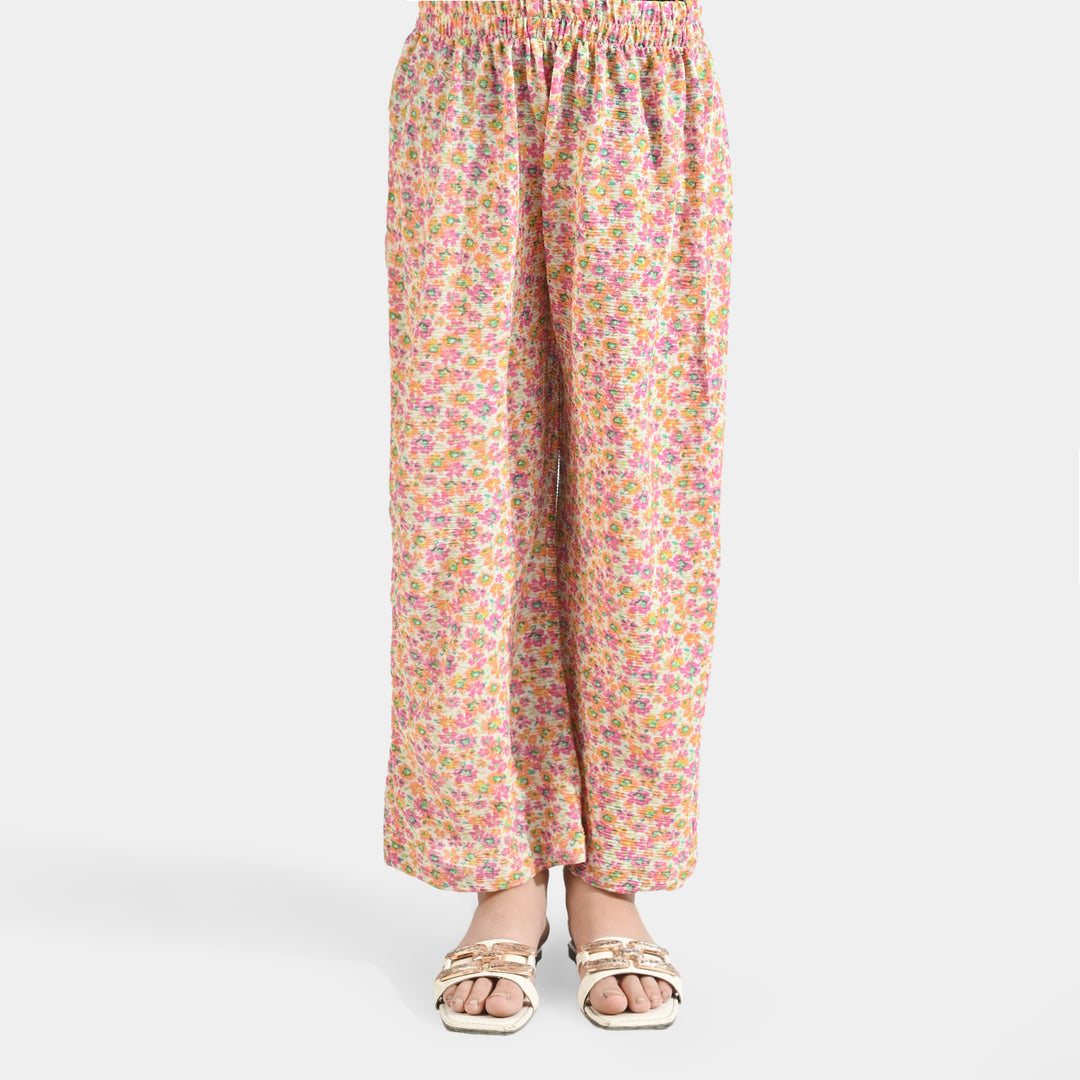 Girls Chiffon Culottes (Floral) - Multi