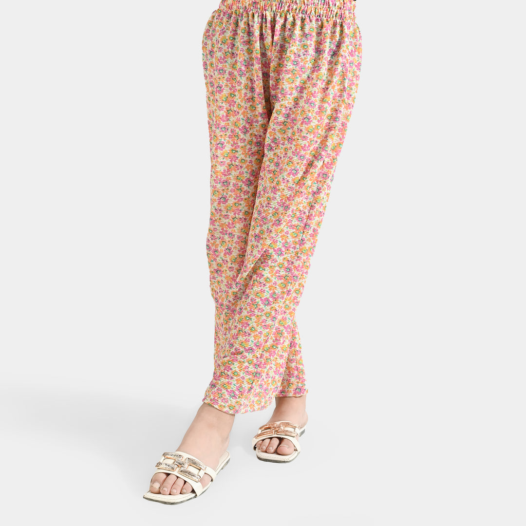 Girls Chiffon Culottes (Floral) - Multi