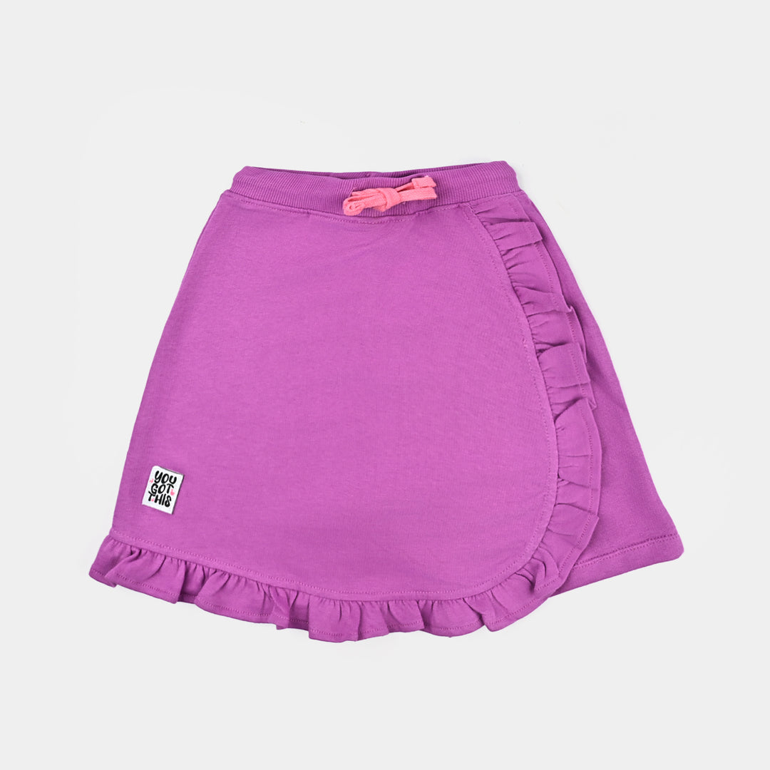 Girls Cotton Terry Short (YOU GOT THIS) - Purple