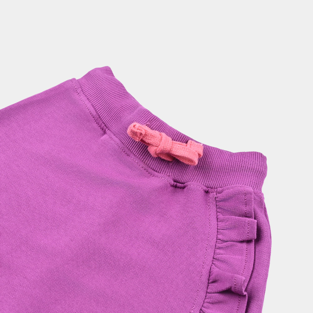 Girls Cotton Terry Short (YOU GOT THIS) - Purple